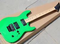 Fabrik Direct Sale Green Electric Guitar mit Floyd Rose, Ahorn-FRETBOARD, Black-Hardware, kann als Anfrage angepasst werden