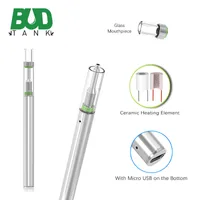 봉오리 D1S 일회용 vape 펜 전자 담배 0.5ml 스타터 키트 310mAh 카트리지 USB 충전기 1.6mm 오일 구멍 유리 마우스 피스 빈