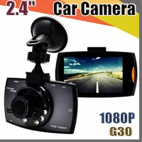 G30 Camera Car 2.4 "Full HD 1080p Car DVR Video Recorder Dash CAM CAM 120 gradi Angolo di movimento ampio rilevamento notturno G-sensor con pacchetto