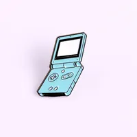 Simpatico cartone animato console di gioco blu piccolo schermo pin chiave spilla distintivo