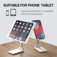 Heißer Verkauf Faltender Schreibtisch Telefon Standhalter für iPhone iPad Universal Tragbare faltbare Erweiterung Metall Desktop Tablet Tischständer