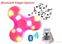 Opsiyonel El Spinner LED Işık Bluetooth Fidget Spinner Metal Rulmanlar EDC Oyuncak İçin Dekompresyon Bluetooth Eğiriciler hediye