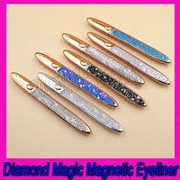 Ny ankomst Makeup Diamant Magic Magnetic Eyeliner Långvarig Vätska Stark Sug Eyelash Eye Liner 3 Färger Gratis SH