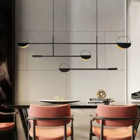 Escandinavos lustres restaurante minimalistas pós-moderna sala de jantar bar cozinha café luzes decorativas linha acende AC 100-240V