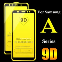 Hot 9D szkła ochronna do Samsung Galaxy A6 A7 A8 2018 A9 Star Lite Plus Protector ekran Pełna okładka dla J2 J3 J4 J6 J8 J7 Plus Prime S10E