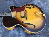 China Becoda electric guitar OEM shop G L5 hollow jazz guitar Old sun color