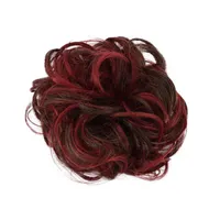 Salissante Chignon Scrunchy postiche synthétique Extensions cheveux Anneau Wrap Chignon pour les femmes haute teneur en fibres de température