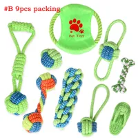 Animali domestici cane cotone mastica knot giocattoli colorato resistente intrecciato corda ossea combinazione abito vestito divertente gatto