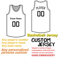 Män Anpassad Basketball Jersey Sewing Number och Namn, Broderi Team Logo och Team Namn, Högkvalitativ utförande