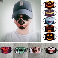 Stati Uniti Stock! Halloween partito del capretto Bambini Cosplay maschere con filtro lavabile Joker maschera di protezione stampa maschera adulti Cotone Mask FY9181