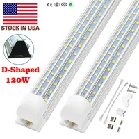 CREE 120W Integrated T8 Led Tube Light Double Sides 4ft 8ft Cooler Lighting Led Lights Tubes sets AC 100-305V With All accessories
