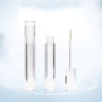 100pcs vazios transparentes 7,8 ml 5,5 ml tubos de gloss redondo tubos de brilho labial transparente com varinha