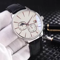 Alta Qualidade Mens Relógio Movimento Mecânico Automático Relógios Designer Relógios De Aço Inoxidável Moon Fase Dial Luxo relógios de pulso