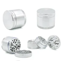 Grinders herb metal 55mm 4 layer tobacco smoking grinder 5 colors Zicn alloy CNC teeth colorful for dry