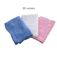 23 colori INS bambino della coperta del bambino puro cotone ricamato coperta Infant Ruffle Quilt Swaddling traspirante aria condizionata Blanket KHA604