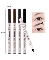 Musica Fiore Eyebrow Pencil 4 a punta impermeabile Naturale Enhancers sopracciglio liquidi Cosmetics facile da indossare 4 colori disponibili DHL libera