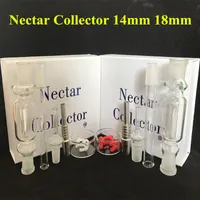 Nectar Collector Kit Glass smoking Tips with Titanium and Quartz Nail Dish 10mm 14mm 18mm Glass Pipe In Stock