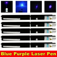 5PCAK 10Miles de l'405nm Bleu Violet Laser Pen pointeur faisceau de lumière puissant enseignement Cat Toy High Power Laser Bleu Violet