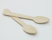 Disposable Wooden Spoon Ice Cream Spoon Wood Dessert Scoop Wedding Party Tableware Kitchen Accessories Safe