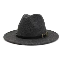 Unisex Bay Bayan İmitasyon Yün Keçe Şapka ile Deri Şerit Caz Şapka Avrupa Amerikan Yuvarlak Bowler Caps Şapka