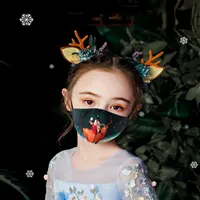 Nuova maschera progettista volto panno di Babbo Natale protettivo lavabile tasca interna regolabile con filtro antipolvere PM2.5 bambini maschera di Natale