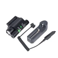 Taktische 2in1 LED-Taschenlampe Combo Grün- / rote Laser-Sichtbereich Set 11mm 20mm Picatinny Rail Mount