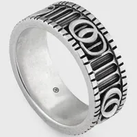 Hohe Qualität Sterling Silber Ring Spezielles Design Brief Persönlichkeit Ring Retro Hip Hop Paar Ring Modeschmuckversorgung