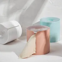Hot Badrum Toalettpapper Hållare Free Punched Roll Paper Bricka Vattentät Väggmonterad Sugkopp Rack Badrum Vävnadslåda