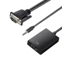 Convertisseur VGA To HDTV 1080P Digital sur les connecteurs audio vidéo analogique Adapter Interface plaquée or pour PS4 PC Paptop TV Box Projecteur
