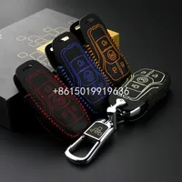 key case for ford escort 2015 2016 taurus lincoln KMZ MKC 2014 Genuine Leather Car Key Cover wallet