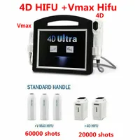 2in1 3d 4d hifu آلة + vmax .hifu 12 خطوط عالية كثافة التركيز الموجات فوق الصوتية الوجه رفع التجاعيد إزالة الجلد تشديد smas الجسم التخسيس