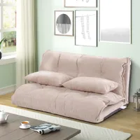 ORIS Pelliccia regolabile Pieghevole moderno divano letto per il tempo libero divano letto video divano con due cuscini WF008064DAA 2020 nuovo hotselling