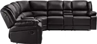 Symmertrical Reclining Sectional Sofa, Memory-Foam-Schlafsofa mit Armlehne Lehnstuhl Couch, Modern HomeFurniture Set Schlafzimmer Sofa