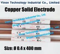 0.4x400MM cobre del electrodo sólido (200pcs / lot), cobre pequeño bar EDM Electrodo Dia. = 0,4 mm Longitud = 400 mm utilizado para una descarga eléctrica de mecanizado