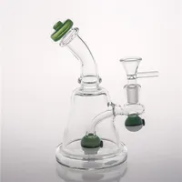 17cm de altura Tamaño 14.4mm conjunta vidrio grueso Bongs bola verde de reciclaje Tipo de filtro de cristal de pipa de agua con el cuenco de 2020 nuevo de la venta plataformas petrolíferas