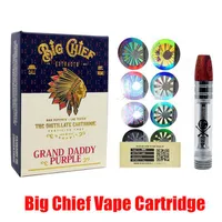 Big Chief Vape Cartridge Pen Carts Atomizer With Packaging Wood Tip 0.8ML Tank Thick Oil Ceramic Coil 510 Battery Vaporizer In Stock