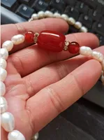 Free delivery of natural jade and pearl necklaces B7