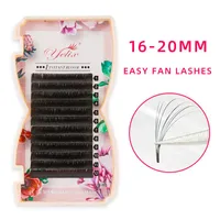 Luxury- Yelix Easy Fanning Eyelash Extensions 16-20mm Volymsfransar Naturlig mjuk Lash Extension Easy Fan Dropshipping Private Label