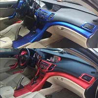 Dla Honda Accord 8 2009-2013 Wnętrze centralnego panelu sterowania uchwyt drzwi 5D naklejki z włókna węglowego Naklejki stylizacji stylizacji samochodów