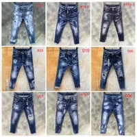2020 jeans para hombre Jeans denim Ripped Jeans para hombres Skinny Broken Italy Style Hole Bike Motorcycle Hot Rock Rock Ravival Pants12style
