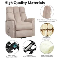 Alta Qualidade Adultos Relaxável Pura Elétrica Cadeira Soft Tecido Recliner Lounge Sala de estar Sofá com controle remoto confortável PP038656EAA