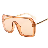 Последние UV400 F Письмо Солнцезащитные очки женские Крупногабаритные Градиентные солнцезащитные очки ретро женщина Роскошная