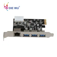 PCI 익스프레스 3 포트 USB3.0 포트 1 개 RJ45 네트워크 어댑터 연결 PCI Express 네트워크 확장 카드 TXB014에