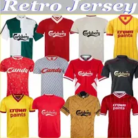 04 05 Retro Jersey Gerard 1982 Fowler Dalglish 10 11 Camisas de Futebol Torres 1989 Maillot 85 86 Kuyt 08 09 Suarez 1995 93 McManaman