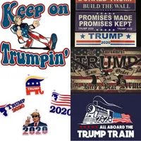 18 stilar Donald Trump 2020 Bilklistermärke Bildekal Trump lokomotiv Klistermärken Tågfönster Klistermärke Amerika Flag Sticker