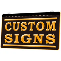 LS0002 Custom Your Segnali 3D Incisione 3D Light Sign Wholesale Retail