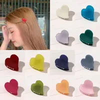 Artilho arílico fofo clipes de cabelo de coração para meninas acetato de gancho de cabelo garras de caranguejo acessórios de cabelo para mulheres pente -penhas
