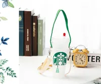O mais recente alça de bebida portátil, titular da xícara de café da Starbucks da tela, algodão da manivela da mão e bolsa de isolamento da bebida de linho