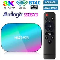 HK1 Android 9.0 TV Box Amlogic S905x3 4 GB + 32 GB / 128GB 8K Caja de TV Android Dual WiFi 2.4G + 5G PK X96 Air H96