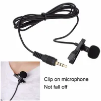 500pcs di alta qualità Mini Lavalier Mic clip di legame microfoni Smart Phone Recording PC Clip-on risvolto Supporto Parlando di canto vocale